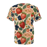 Summer Design 03 on Floral Unisex Cut & Sew Tee - Vibrant Garden Design for Everyday Wear