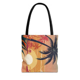 Summer Design 06 on Floral Tote Bag - Stylish Eco-Friendly Shopping Bag for Everyday Use