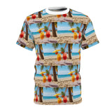 Summer Design 09 on Floral Unisex Cut & Sew Tee - Vibrant Garden Design for Everyday Wear