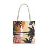 Summer Design 04 on Floral Tote Bag - Stylish Eco-Friendly Shopping Bag for Everyday Use