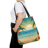 Summer Design 12 on Floral Tote Bag - Stylish Eco-Friendly Shopping Bag for Everyday Use