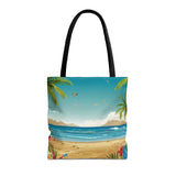 Summer Design 10 on Floral Tote Bag - Stylish Eco-Friendly Shopping Bag for Everyday Use