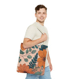 Summer Design 02 on Floral Tote Bag - Stylish Eco-Friendly Shopping Bag for Everyday Use