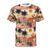 Summer Design 04 on Floral Unisex Cut & Sew Tee - Vibrant Nature Inspired Design for All Occasions