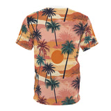 Summer Design 05 on Floral Unisex Cut & Sew Tee - Vibrant Garden Design for Everyday Wear