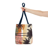 Summer Design 04 on Floral Tote Bag - Stylish Eco-Friendly Shopping Bag for Everyday Use