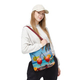 Summer Design 08 on Floral Tote Bag - Stylish Eco-Friendly Shopping Bag for Everyday Use