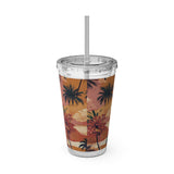 Summer Design 05 on Sunsplash Tumbler with Straw, 16oz