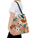 Summer Design 01 on Floral Tote Bag - Stylish Eco-Friendly Shopping Bag for Everyday Use
