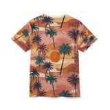 Summer Design 05 on Floral Unisex Cut & Sew Tee - Vibrant Garden Design for Everyday Wear