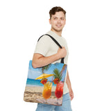 Summer Design 09 on Floral Tote Bag - Stylish Eco-Friendly Shopping Bag for Everyday Use