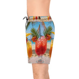 Summer Design 09 on Men's Floral Print Swim Shorts - Perfect for Summer Beach Days