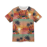 Summer Design 06 on Floral Unisex Cut & Sew Tee - Vibrant Garden Design for Everyday Wear
