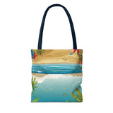 Summer Design 10 on Floral Tote Bag - Stylish Eco-Friendly Shopping Bag for Everyday Use