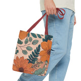 Summer Design 02 on Floral Tote Bag - Stylish Eco-Friendly Shopping Bag for Everyday Use
