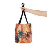 Summer Design 05 on Floral Tote Bag - Stylish Eco-Friendly Shopping Bag for Everyday Use