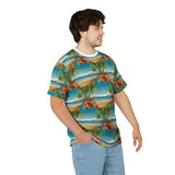 Summer Design 10 on Floral Unisex Cut & Sew Tee - Vibrant Garden Design for Everyday Wear