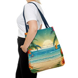 Summer Design 12 on Floral Tote Bag - Stylish Eco-Friendly Shopping Bag for Everyday Use