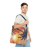 Summer Design 06 on Floral Tote Bag - Stylish Eco-Friendly Shopping Bag for Everyday Use