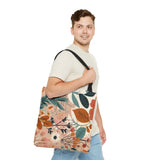 Summer Design 01 on Floral Tote Bag - Stylish Eco-Friendly Shopping Bag for Everyday Use
