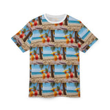 Summer Design 09 on Floral Unisex Cut & Sew Tee - Vibrant Garden Design for Everyday Wear