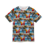 Summer Design 07 on Floral Unisex Cut & Sew Tee - Vibrant Garden Design for Everyday Wear