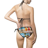 Summer Design 09 on Floral Triangle Bikini Swimsuit - Women's Beachwear for Summer Fun