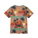 Summer Design 06 on Floral Unisex Cut & Sew Tee - Vibrant Garden Design for Everyday Wear