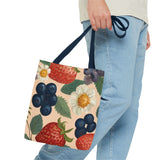 Summer Design 03 on Floral Tote Bag - Stylish Eco-Friendly Shopping Bag for Everyday Use