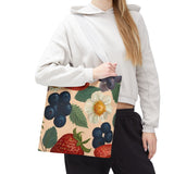 Summer Design 03 on Floral Tote Bag - Stylish Eco-Friendly Shopping Bag for Everyday Use