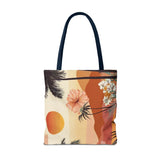 Summer Design 04 on Floral Tote Bag - Stylish Eco-Friendly Shopping Bag for Everyday Use