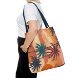 Summer Design 05 on Floral Tote Bag - Stylish Eco-Friendly Shopping Bag for Everyday Use