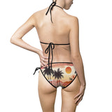 Summer Design 04 on Floral Triangle Bikini Swimsuit - Women's Beachwear for Summer Fun
