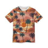 Summer Design 05 on Floral Unisex Cut & Sew Tee - Vibrant Garden Design for Everyday Wear