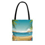 Summer Design 10 on Floral Tote Bag - Stylish Eco-Friendly Shopping Bag for Everyday Use