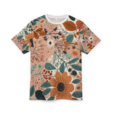 Summer Design 01 on Floral Unisex Cut & Sew Tee - Vibrant Nature Inspired Design for All Occasions