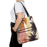 Summer Design 04 on Floral Tote Bag - Stylish Eco-Friendly Shopping Bag for Everyday Use