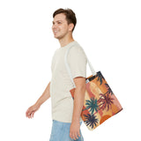 Summer Design 05 on Floral Tote Bag - Stylish Eco-Friendly Shopping Bag for Everyday Use