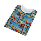 Summer Design 08 on Floral Unisex Cut & Sew Tee - Vibrant Garden Design for Everyday Wear