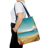 Summer Design 10 on Floral Tote Bag - Stylish Eco-Friendly Shopping Bag for Everyday Use