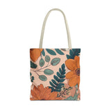 Summer Design 02 on Floral Tote Bag - Stylish Eco-Friendly Shopping Bag for Everyday Use