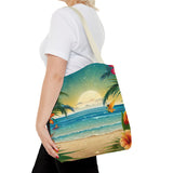 Summer Design 12 on Floral Tote Bag - Stylish Eco-Friendly Shopping Bag for Everyday Use