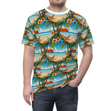 Summer Design 11 on Floral Unisex Cut & Sew Tee - Vibrant Nature Inspired Design for All Occasions