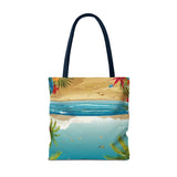 Summer Design 10 on Floral Tote Bag - Stylish Eco-Friendly Shopping Bag for Everyday Use