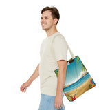 Summer Design 10 on Floral Tote Bag - Stylish Eco-Friendly Shopping Bag for Everyday Use