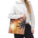 Summer Design 06 on Floral Tote Bag - Stylish Eco-Friendly Shopping Bag for Everyday Use