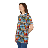 Summer Design 07 on Floral Unisex Cut & Sew Tee - Vibrant Nature Inspired Design for All Occasions