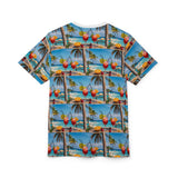 Summer Design 08 on Floral Unisex Cut & Sew Tee - Vibrant Garden Design for Everyday Wear