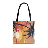 Summer Design 06 on Floral Tote Bag - Stylish Eco-Friendly Shopping Bag for Everyday Use