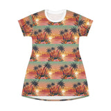 Summer Design 06 on Floral T-Shirt Dress – Boho Chic Style for Everyday Comfort